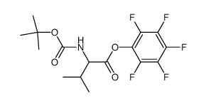 2-tert-butoxycarbonylamino-3-methylbutyric acid pentafluorophenyl ester Structure