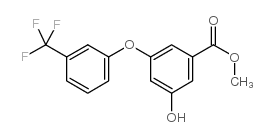 3-羟基-5-(3-三氟甲基-苯氧基)-苯甲酸甲酯结构式
