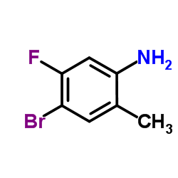4-溴-5-氟-2-甲基苯胺结构式