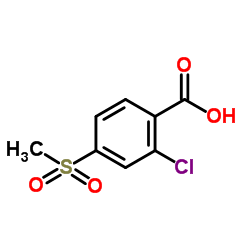 2-氯-4-甲磺酰基苯甲酸结构式