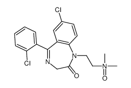 2-[7-chloro-5-(2-chlorophenyl)-2-oxo-3H-1,4-benzodiazepin-1-yl]-N,N-dimethylethanamine oxide Structure