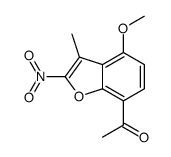 1-(4-methoxy-3-methyl-2-nitro-1-benzofuran-7-yl)ethanone结构式