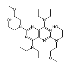 2-[[4,8-bis(diethylamino)-2-[2-hydroxyethyl(2-methoxyethyl)amino]pyrimido[5,4-d]pyrimidin-6-yl]-(2-methoxyethyl)amino]ethanol Structure