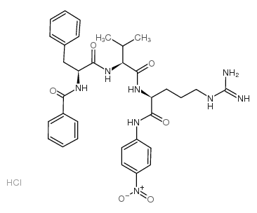 N-苯甲酰-苯丙氨酸-缬氨酸精氨酸对硝基苯胺盐酸盐结构式