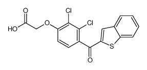 2-[4-(1-benzothiophene-2-carbonyl)-2,3-dichlorophenoxy]acetic acid Structure