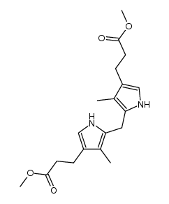dimethyl 3,3'-(5,5'-methylenebis(4-methyl-1H-pyrrole-5,3-diyl))dipropanoate Structure