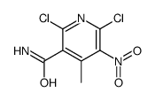2,6-dichloro-4-methyl-5-nitropyridine-3-carboxamide Structure
