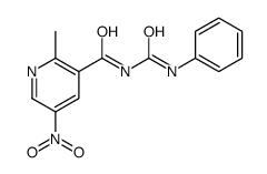 2-methyl-5-nitro-N-(phenylcarbamoyl)pyridine-3-carboxamide结构式