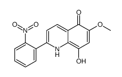 8-hydroxy-6-methoxy-2-(2-nitrophenyl)-1H-quinolin-5-one结构式