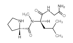 (2S)-N-[2-[[(2R)-4-methyl-2-(methylamino)pentanoyl]amino]acetyl]pyrrolidine-2-carboxamide Structure