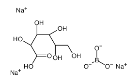 trisodium,(2R,3S,4R,5R)-2,3,4,5,6-pentahydroxyhexanoic acid,borate Structure