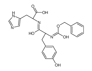 (2S)-2-[[(2S)-3-(4-hydroxyphenyl)-2-(phenylmethoxycarbonylamino)propanoyl]amino]-3-(1H-imidazol-5-yl)propanoic acid结构式
