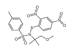 N-(2,4-Dinitro-phenylsulfanyl)-N-(2-methoxy-1,1-dimethyl-ethyl)-4-methyl-benzenesulfonamide结构式