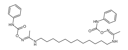 1,12-bis-(N,N'-phenylcarbamoyloxyacetamidinyl)dodecane Structure