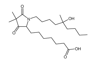 2-(6'-carboxy-n-hexyl)-4,4-dimethyl-1-(5''-hydroxy-5''-methyl-n-nonyl)-pyrrolidin-3,5-dione Structure