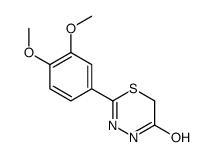2-(3,4-dimethoxyphenyl)-4H-1,3,4-thiadiazin-5-one结构式