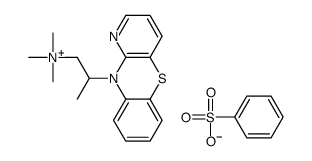 benzenesulfonate,trimethyl(2-pyrido[3,2-b][1,4]benzothiazin-10-ylpropyl)azanium结构式