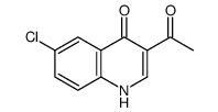 3-乙酰基-6-氯喹啉-4(1H)-酮结构式