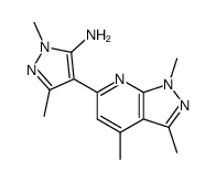 1,3,4-trimethyl-6-(5'-amino-1',3'-dimethylpyrazol-4'-yl)pyrazolo[3,4-b]pyridine Structure