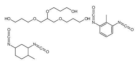 3-[2,3-bis(3-hydroxypropoxy)propoxy]propan-1-ol,1,3-diisocyanato-2-methylbenzene,2,4-diisocyanato-1-methylcyclohexane Structure