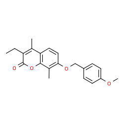3-ethyl-7-[(4-methoxyphenyl)methoxy]-4,8-dimethylchromen-2-one结构式