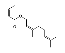 (,Z)-3,7-dimethyl-2,6-octadienyl 2-butenoate structure