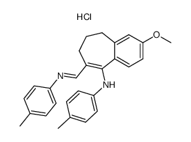 3-methoxy-N-(p-tolyl)-8-((p-tolylimino)methyl)-6,7-dihydro-5H-benzo[7]annulen-9-amine hydrochloride结构式
