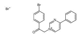 1-(4-bromophenyl)-2-(4-phenylpyrimidin-1-ium-1-yl)ethanone,bromide Structure