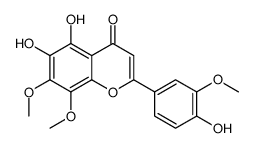 5,6-Dihydroxy-2-(4-hydroxy-3-methoxyphenyl)-7,8-dimethoxy-4H-1-benzopyran-4-one Structure