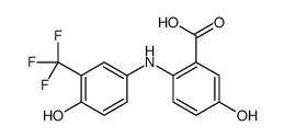 Benzoic acid,5-hydroxy-2-[[4-hydroxy-3-(trifluoromethyl)phenyl]amino]-结构式
