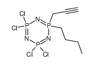1-n-butyl-1-(prop-2-ynyl)tetrachlorocyclotriphosphazene结构式