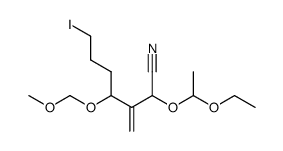 2-(1-ethoxyethoxy)-7-iodo-4-(methoxymethoxy)-3-methyleneheptanenitrile结构式
