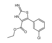 2-氨基-5-(3-氯苯基)噻唑-4-甲酸乙酯结构式