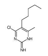 4-氯-6-甲基-5-戊基嘧啶-2-胺结构式