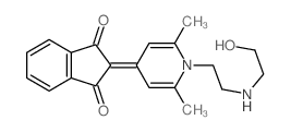1H-Indene-1,3(2H)-dione,2-[1-[2-[(2-hydroxyethyl)amino]ethyl]-2,6-dimethyl-4(1H)-pyridinylidene]- Structure