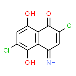 1,4-Naphthoquinone imine,2,6-dichloro-5,8-dihydroxy- (5CI) Structure