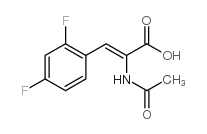 2-乙酰基氨基-3-(2,4-二氟苯基)丙烯酸结构式