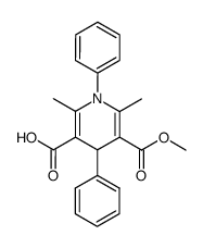 5-(methoxycarbonyl)-2,6-dimethyl-1,4-diphenyl-1,4-dihydropyridine-3-carboxylic acid结构式