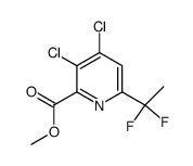 methyl 3,4-dichloro-6-(1,1-difluroethyl)pyridine-2-carboxylate结构式