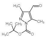 4-甲酰基-3,5-二甲基-1H-吡唑-1-羧酸叔丁酯结构式