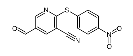 5-formyl-2-(4-nitrophenyl)sulfanylpyridine-3-carbonitrile Structure
