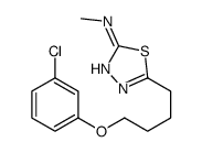 5-[4-(3-chlorophenoxy)butyl]-N-methyl-1,3,4-thiadiazol-2-amine Structure