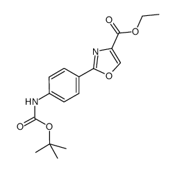 ETHYL2-(4'-BOC-AMINOPHENYL)-1,3-OXAZOLE-4-CARBOXYLATE结构式