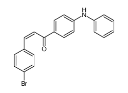 1-(4-anilinophenyl)-3-(4-bromophenyl)prop-2-en-1-one结构式