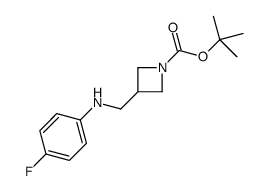 1-Boc-3-[(4-氟苯氨基)-甲基]-氮杂丁烷结构式