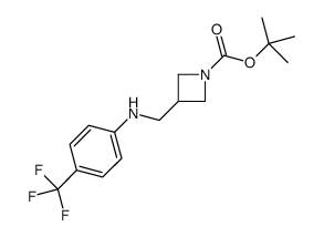 1-Boc-3-([(4-三氟甲基-苯基)-氨基]-甲基)-氮杂丁烷结构式