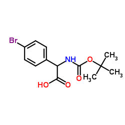 (4-溴-苯基)-叔丁氧基羰基氨基-乙酸结构式