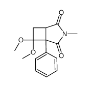 7,7-dimethoxy-3-methyl-1-phenyl-3-azabicyclo[3.2.0]heptane-2,4-dione结构式