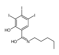 2-hydroxy-3,4,5-triiodo-N-pentylbenzamide Structure