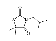 5,5-dimethyl-3-(2-methylpropyl)-1,3-thiazolidine-2,4-dione结构式